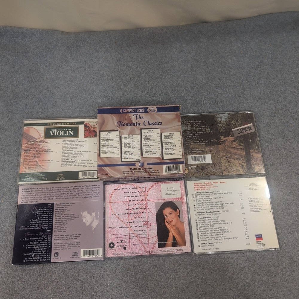 Romantic Music CD Lot 6 Albums Michael Feinstein Carly Simon Cecilia Bartoli - Picture 2 of 2